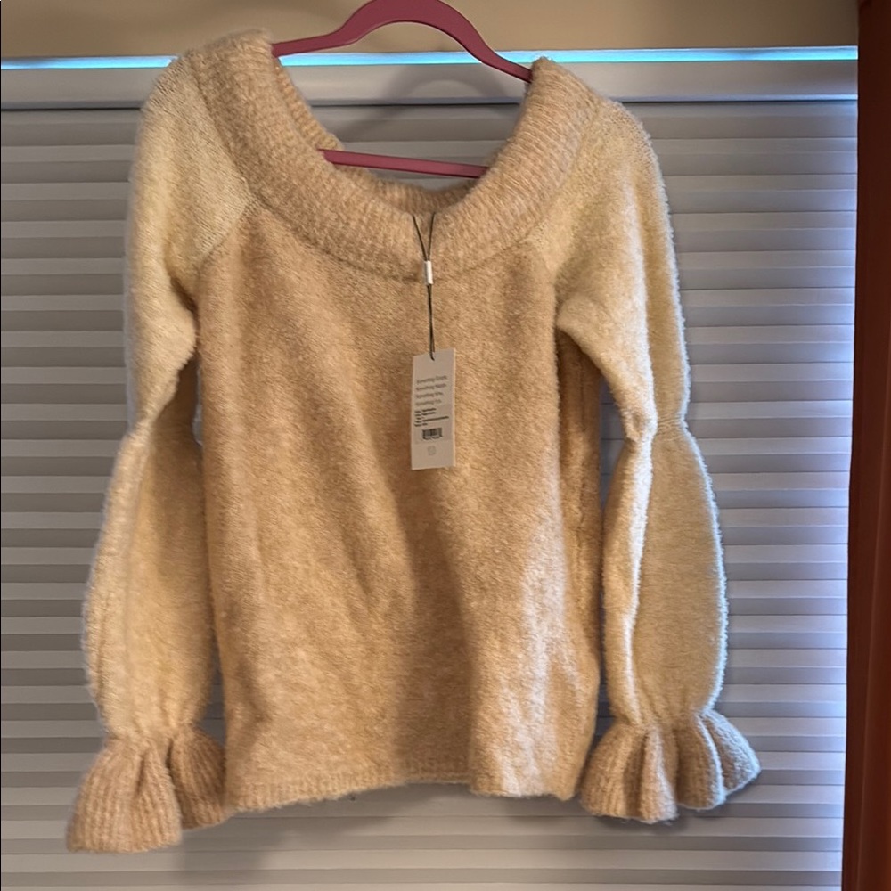 Something Navy Cream Crew Neck Sweater